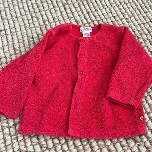 Zutano red cozy cardigan
